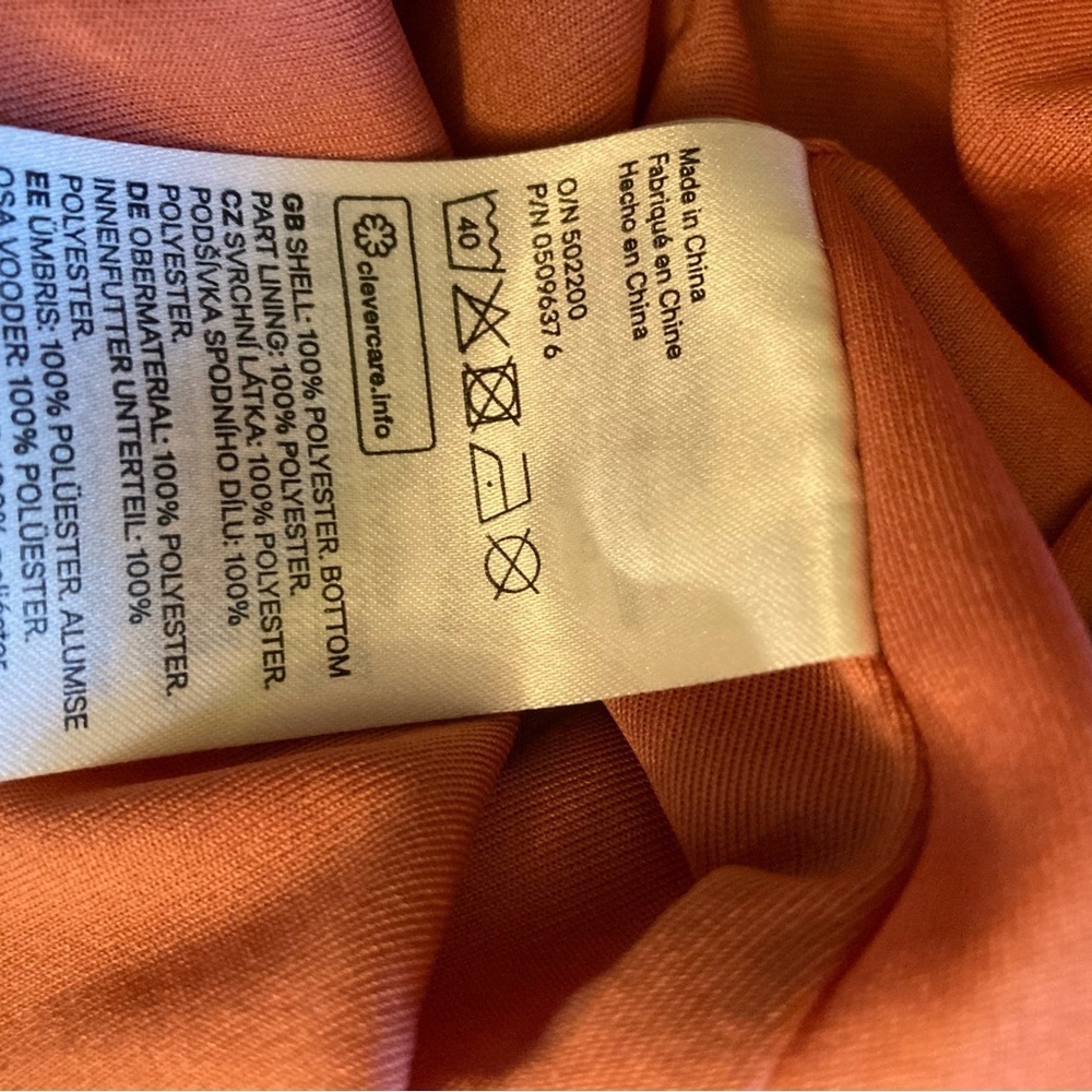 H&M Rust Ruffle Mini Dress SIZE 10 - Picture 9 of 11